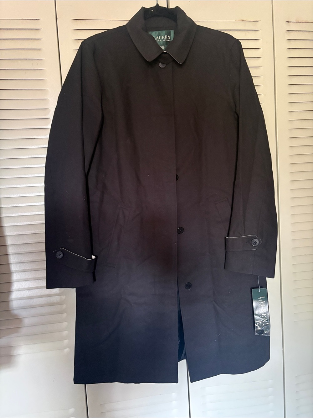Lauren Ralph Black Classic Trench Coat